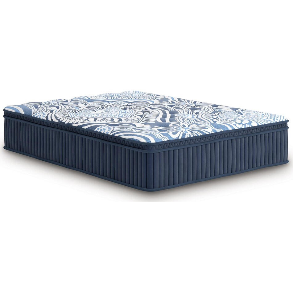 pinnacle plush luxe  blue mattress king   