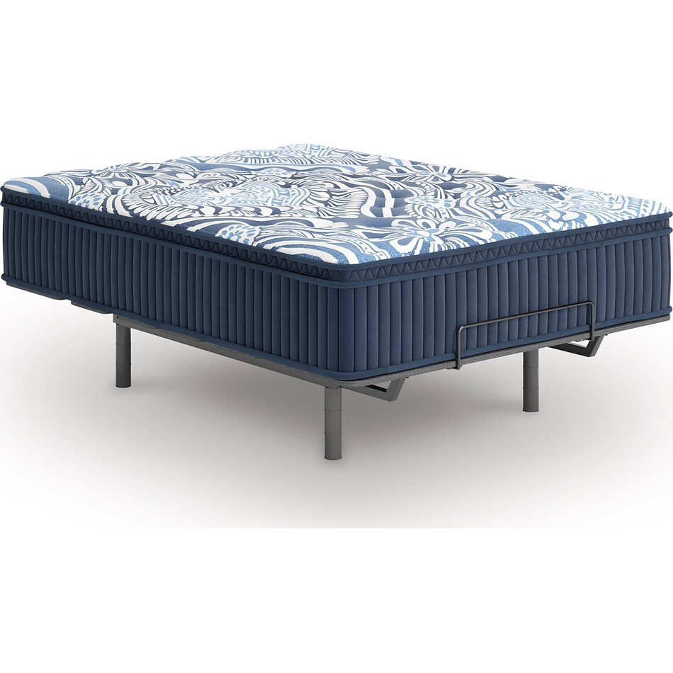 pinnacle plush luxe  blue mattress king   