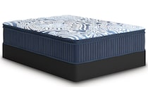 pinnacle plush luxe  blue mattress king   