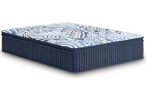 pinnacle plush luxe  blue mattress king   