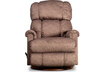 pinnacle brown swivel glider recliner   
