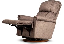 pinnacle brown swivel glider recliner   