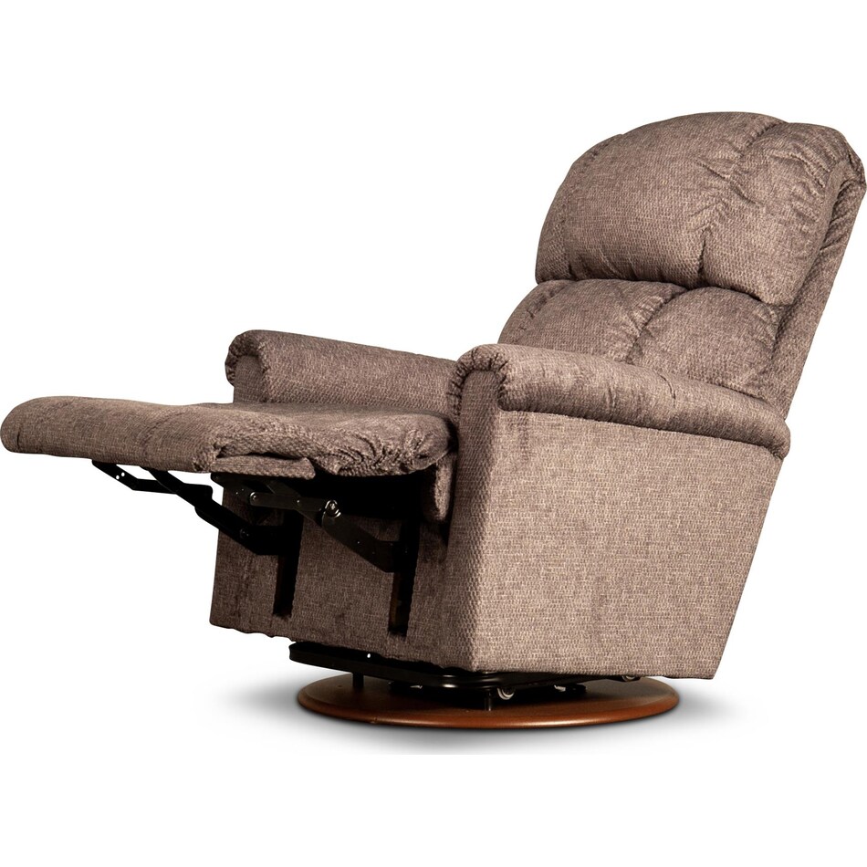 pinnacle brown swivel glider recliner   