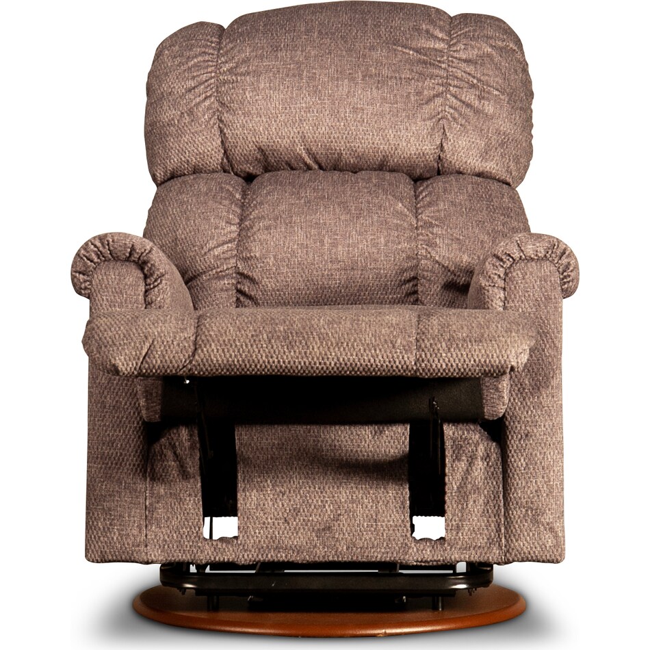 pinnacle brown swivel glider recliner   