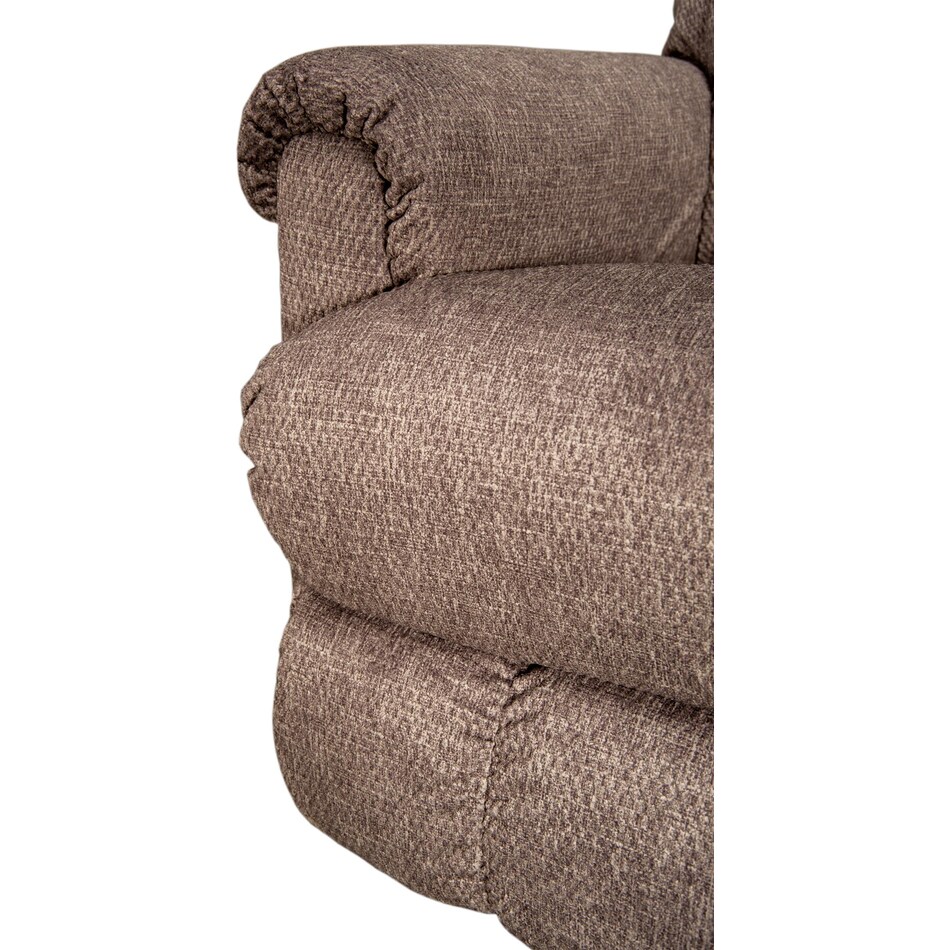 pinnacle brown swivel glider recliner   
