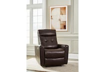 pisgham brown power leather wall recliner   