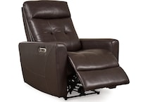 pisgham chocolate power leather wall recliner   