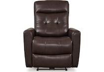 pisgham chocolate power leather wall recliner   