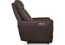 pisgham chocolate power leather wall recliner   