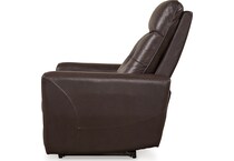 pisgham chocolate power leather wall recliner   