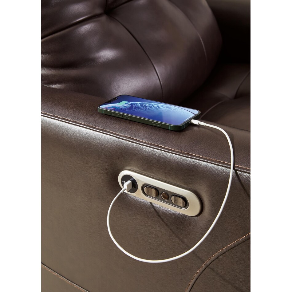 pisgham chocolate power leather wall recliner   
