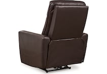 pisgham chocolate power leather wall recliner   