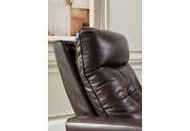 pisgham chocolate power leather wall recliner   