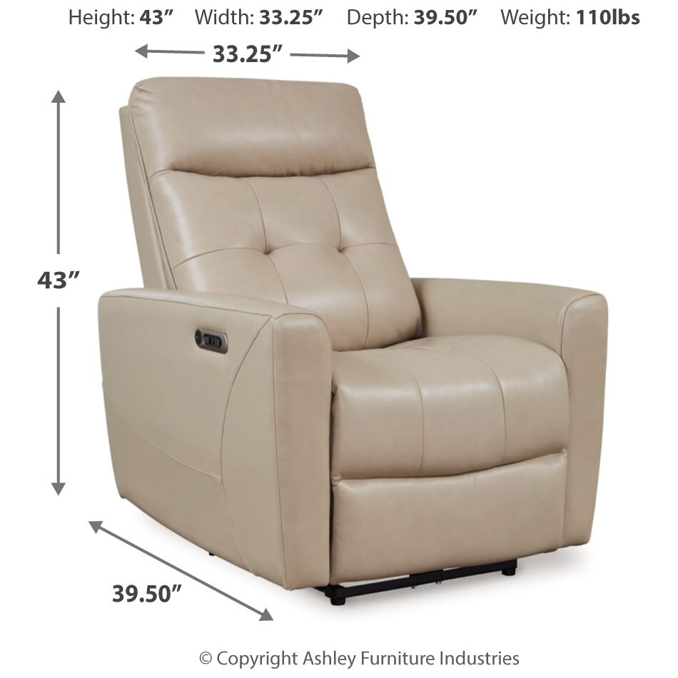 pisgham sand power leather wall recliner   