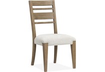 plum creek brown ivory side chair   