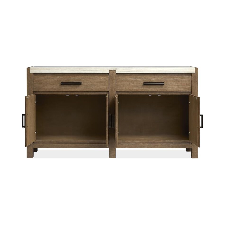 plum creek brown sideboard server   