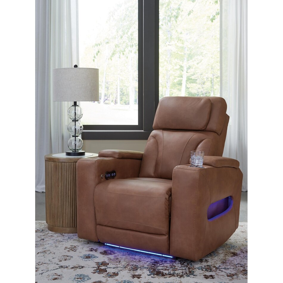 point clear brown power recliner   