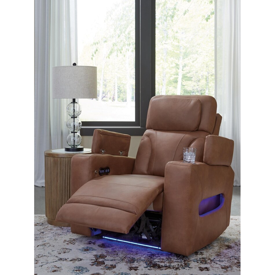 point clear brown power recliner   