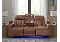 point clear brown power reclining sofa   