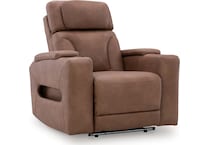 point clear caramel power recliner   