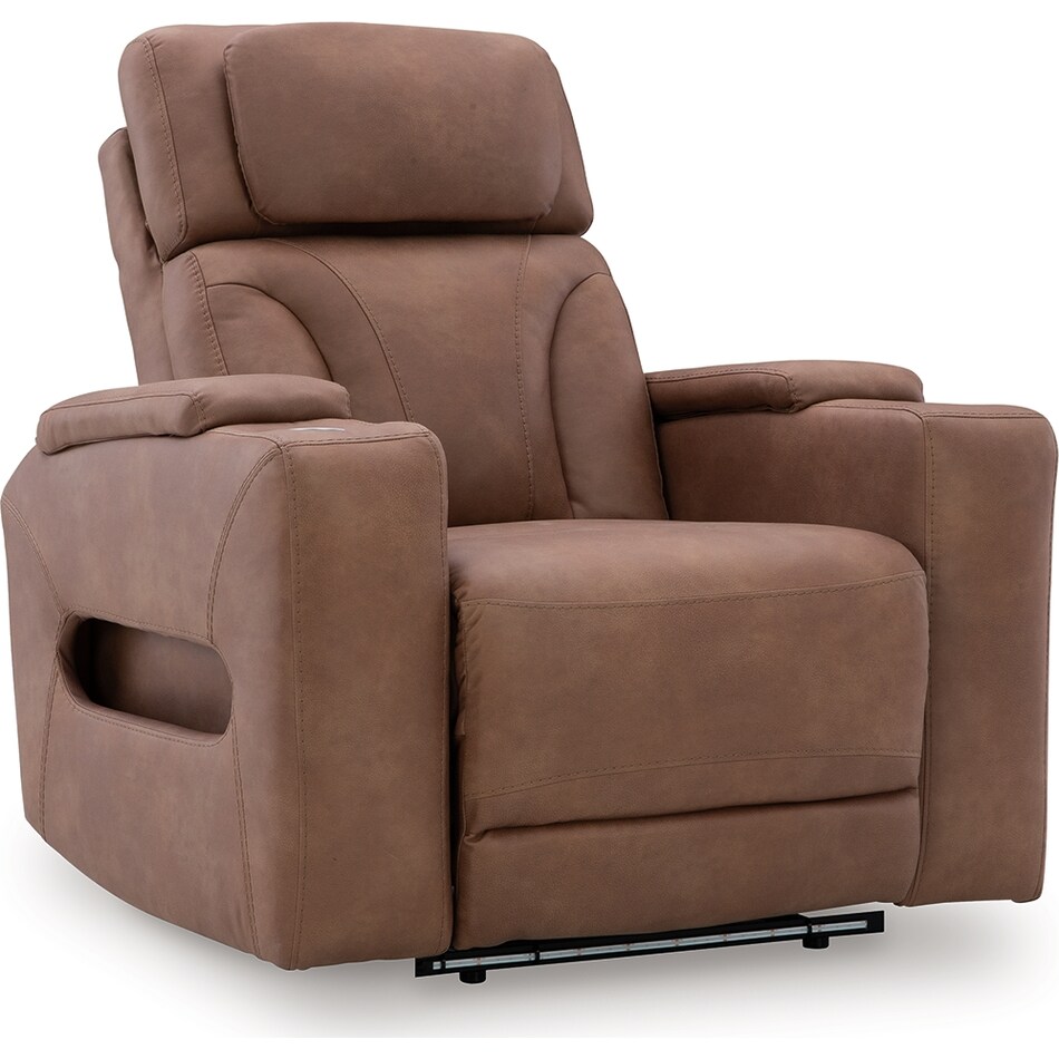 point clear caramel power recliner   