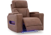 point clear caramel power recliner   