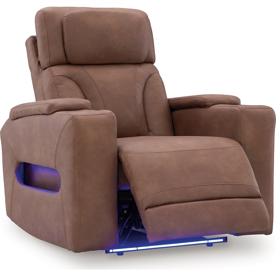 point clear caramel power recliner   