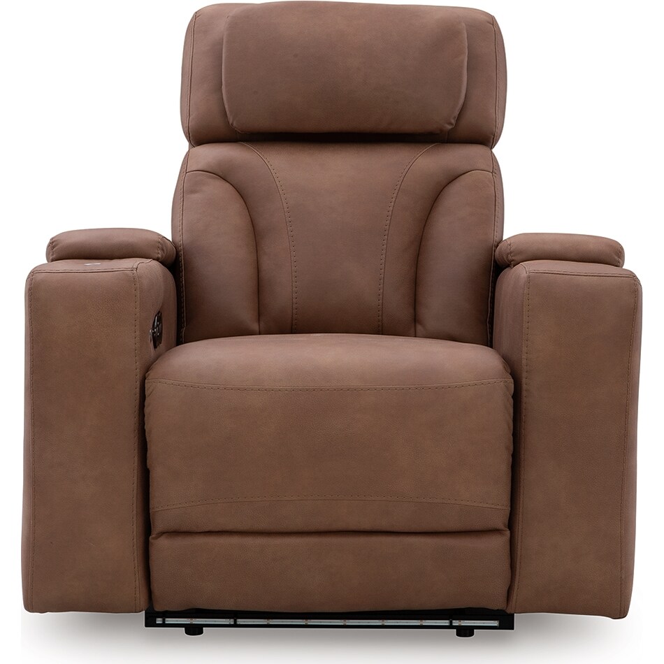 point clear caramel power recliner   