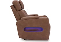 point clear caramel power recliner   