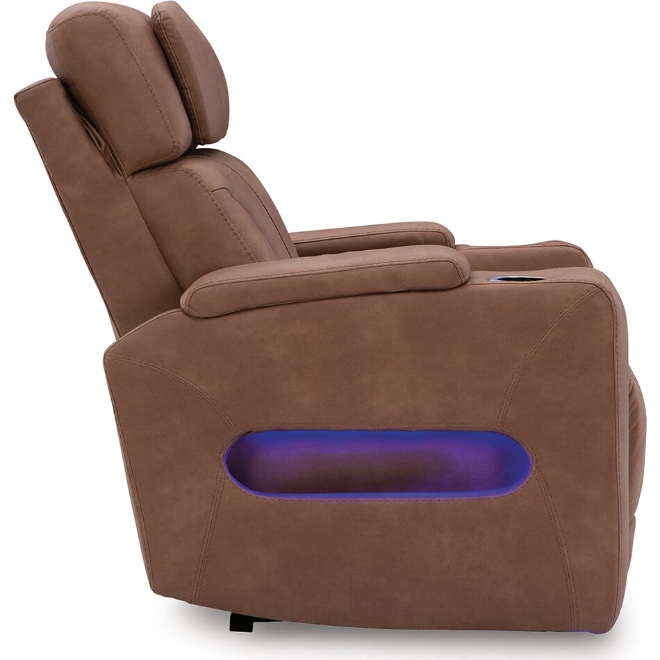 point clear caramel power recliner   