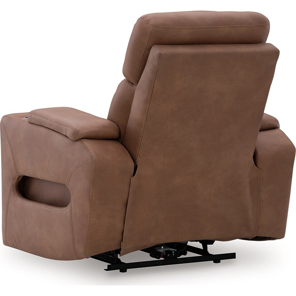 point clear caramel power recliner   