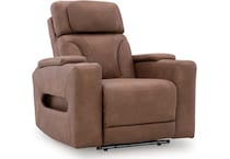 point clear caramel power recliner   