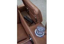 point clear caramel power reclining console loveseat   