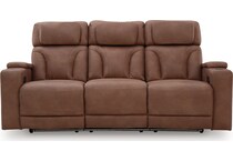 point clear caramel power reclining sofa   