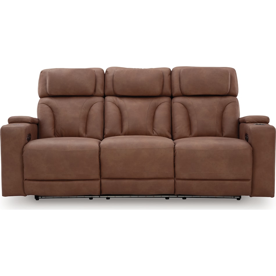 point clear caramel power reclining sofa   