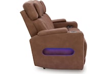 point clear caramel power reclining sofa   