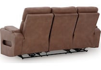 point clear caramel power reclining sofa   