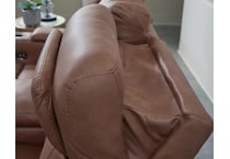 point clear caramel power reclining sofa   