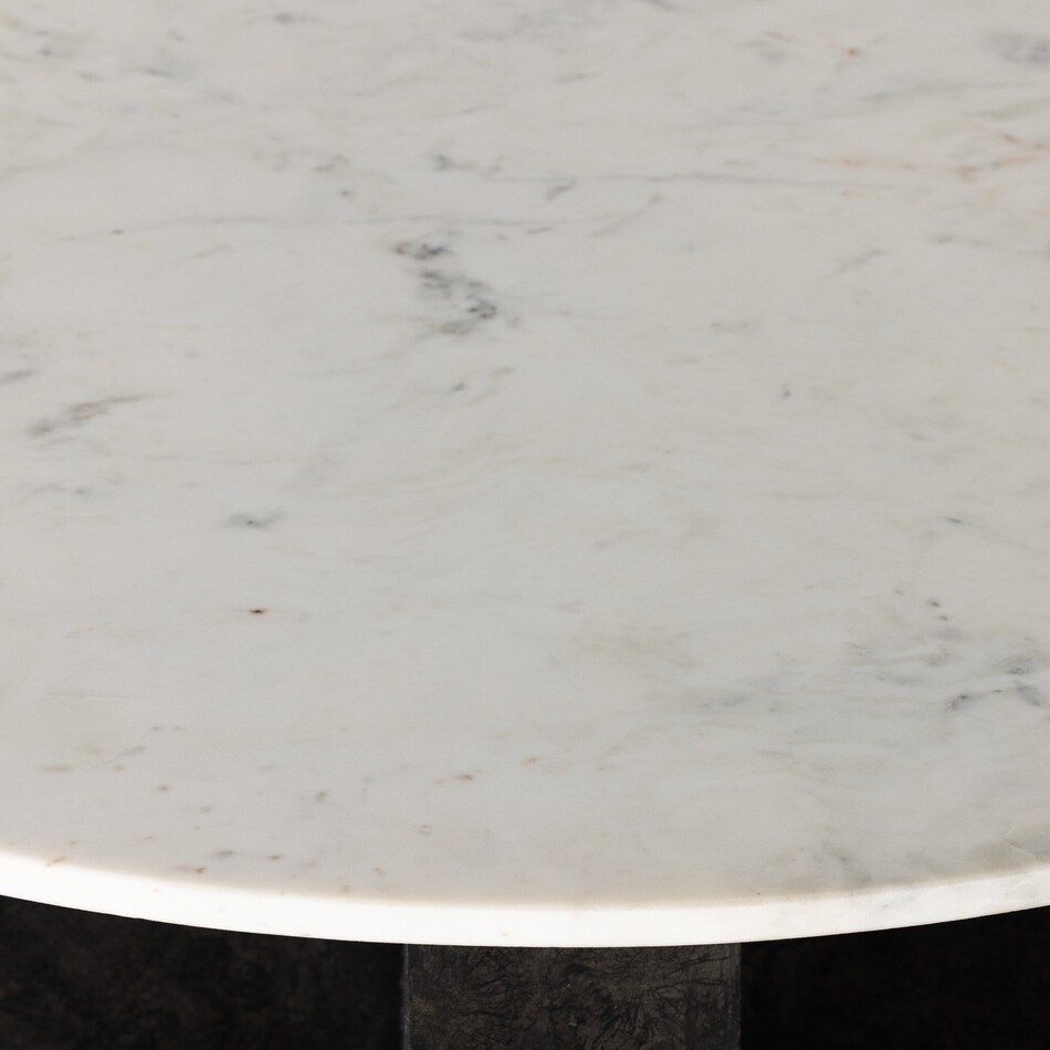 polished white marble raw black swatch  