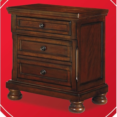 PORTER QUEEN SLEIGH STORAGE BED WITH FREE NIGHTSTAND!