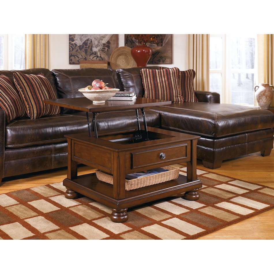 porter cocktail table lift top   