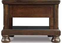 porter rustic brown cocktail table lift top   