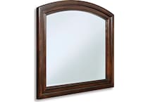 porter rustic brown mirror   