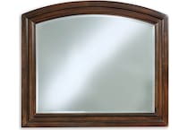 porter rustic brown mirror   