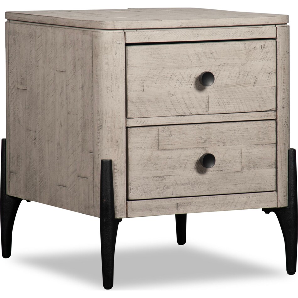 portland grey end table   