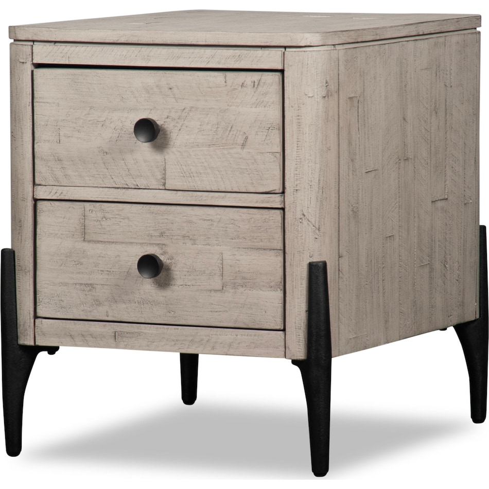 portland grey end table   