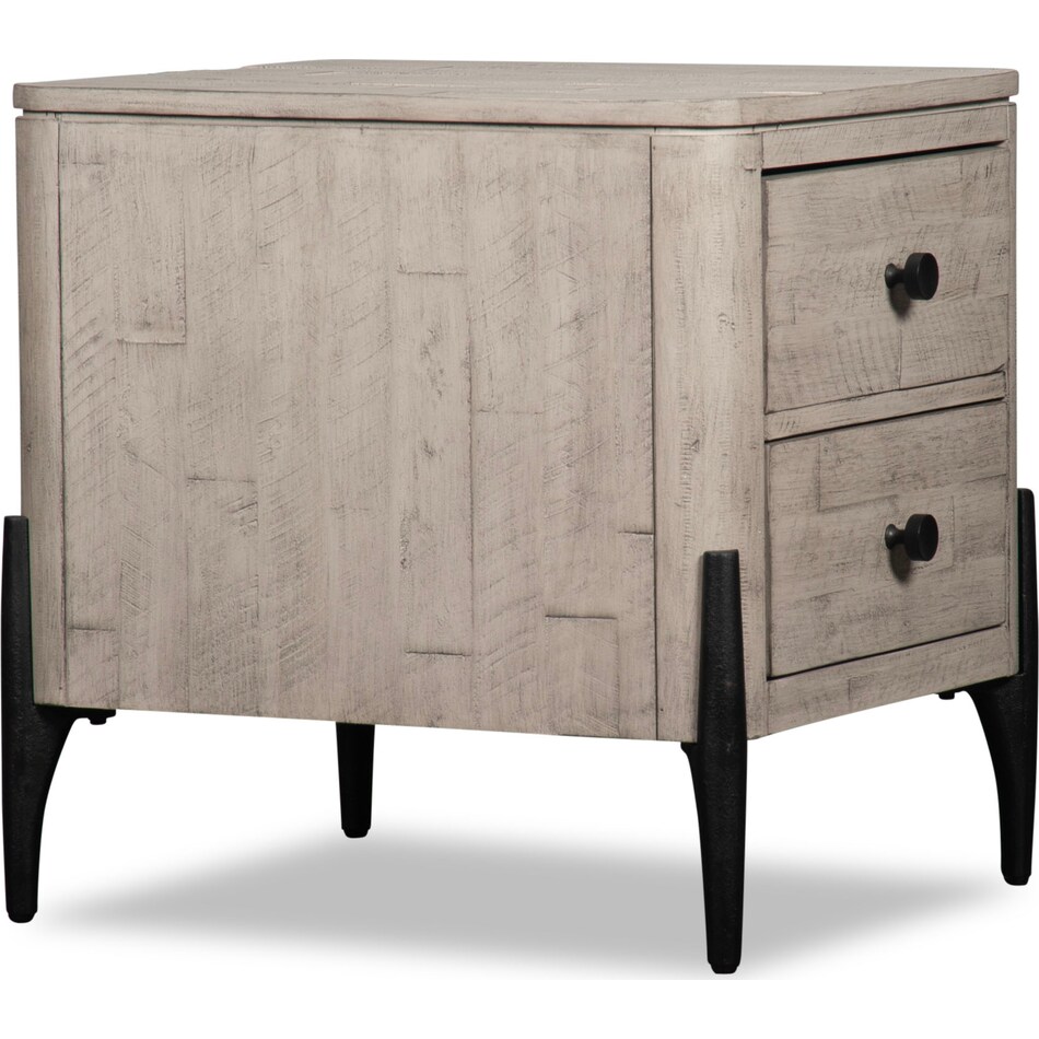 portland grey end table   