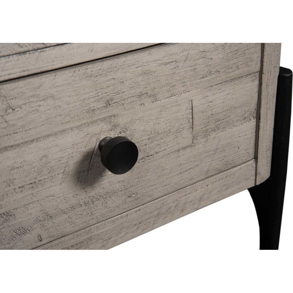 portland grey end table   