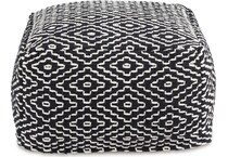 pouf black ivory pouf  ottoman   