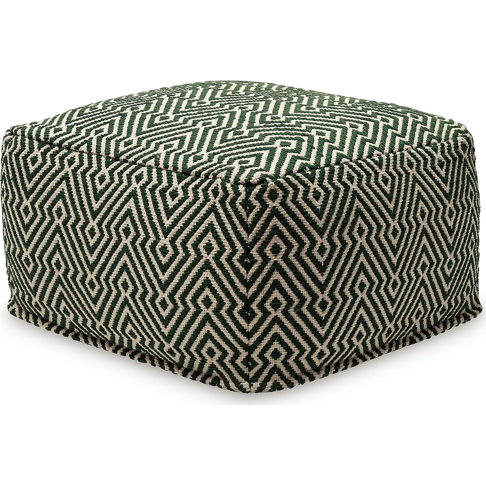 pouf green ivory pouf  ottoman   